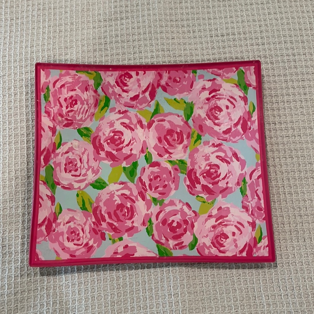 Glass, Lilly Pulitzer, jewelry tray